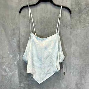 BP. Ivory-Blue Bandana Mix Handkerchief Crop Top